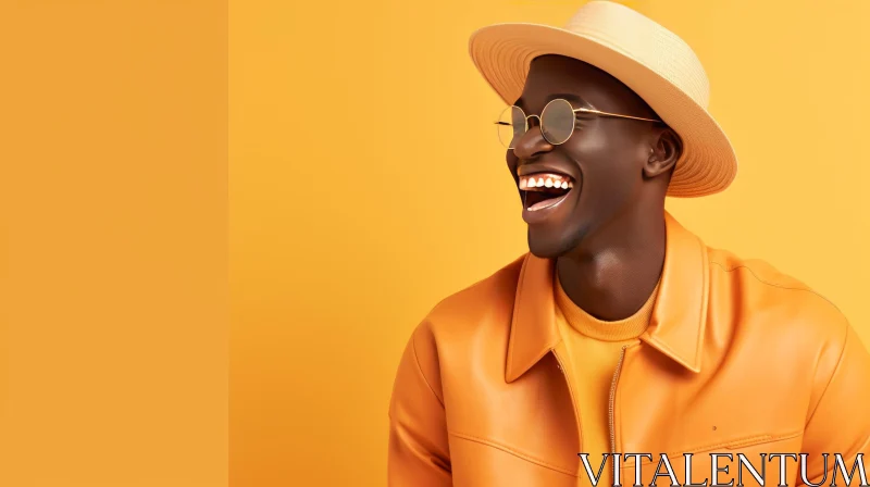 Stylish African-American Man in Fashion Portrait AI Image