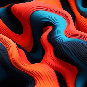 Abstract 3D Shapes and Colors Composition
