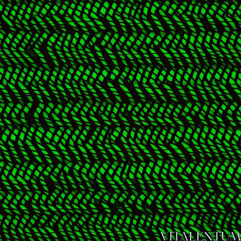 AI ART Green and Black Fishnet Abstract Pattern