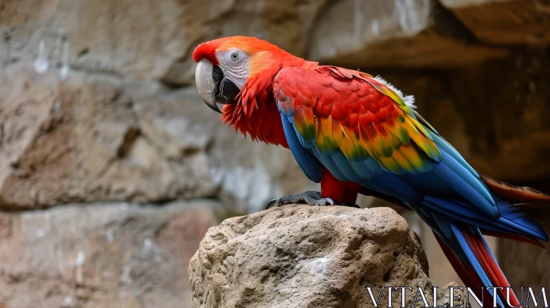Scarlet Macaw - Colorful Parrot from South & Central America AI Image