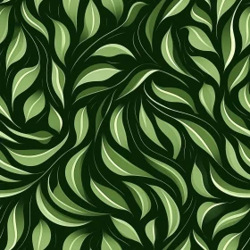 Calming Green Leaves Seamless Pattern