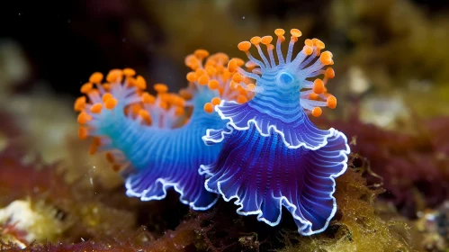 Colorful Nudibranchs in Ocean Habitat