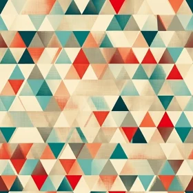 Multicolored Triangles Seamless Pattern - Retro Design