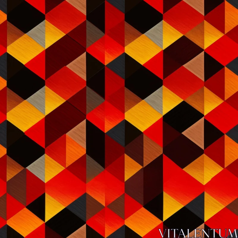 AI ART Colorful Geometric Triangle Pattern on Black Background