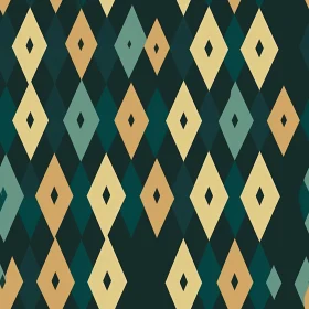 Green and Brown Diamond Grid Pattern