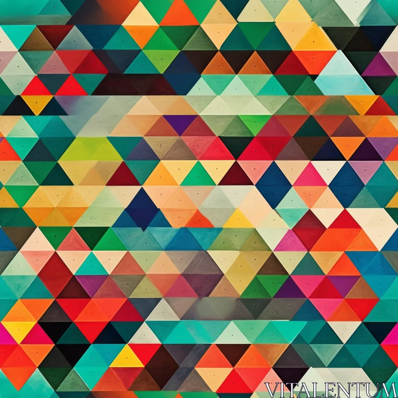 Colorful Triangle Pattern - Seamless Grid Design AI Image
