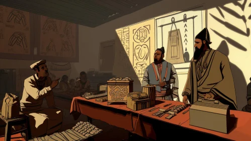 Ancient Egyptian Marketplace: A Captivating Scene of Commerce and Culture