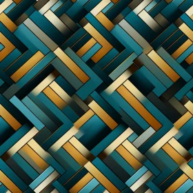 Blue and Gold Rectangles Seamless Pattern