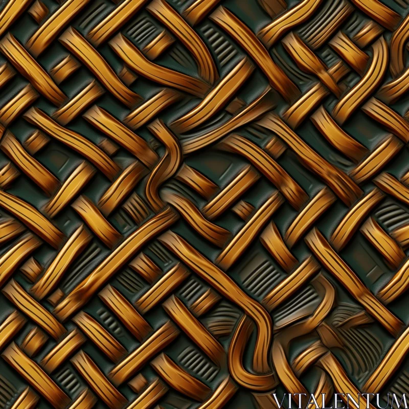 Brown Basket Weave Texture - Seamless Design Element AI Image