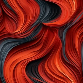Abstract Wavy Pattern Background in Red and Orange