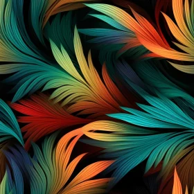 Colorful Feathers Seamless Pattern - Energy and Movement