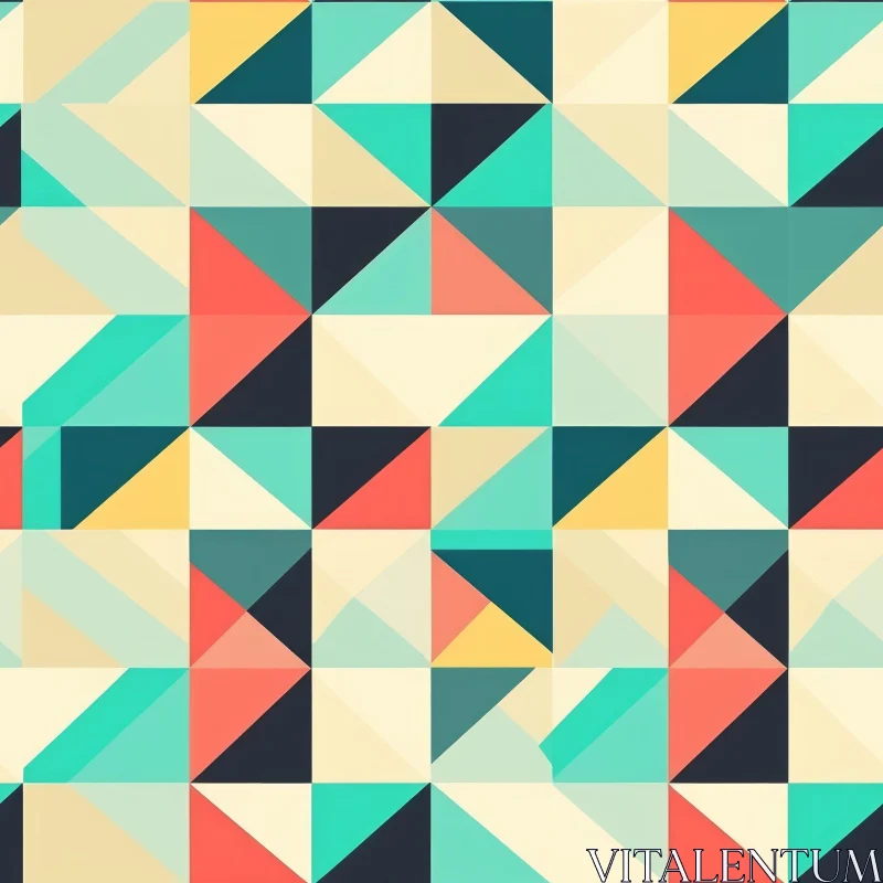 Colorful Geometric Triangle Pattern Design AI Image