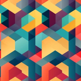 Vivid Geometric Hexagon Pattern for Fabric and Web Design