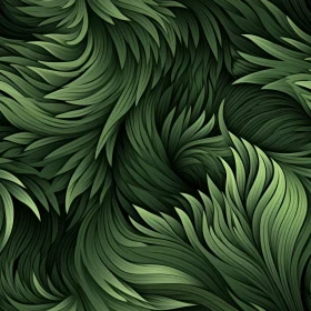 Dark Green Leaves Pattern - Relaxing Nature Design