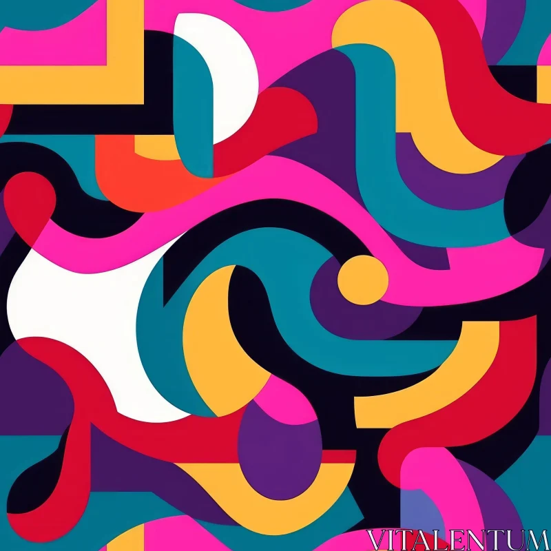 Colorful Abstract Geometric Pattern - Design Element AI Image