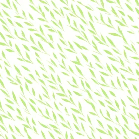 Green Leaves Seamless Pattern on White Background