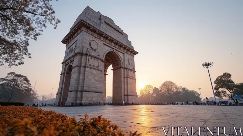 India Gate: A Stunning War Memorial in New Delhi, India AI Image