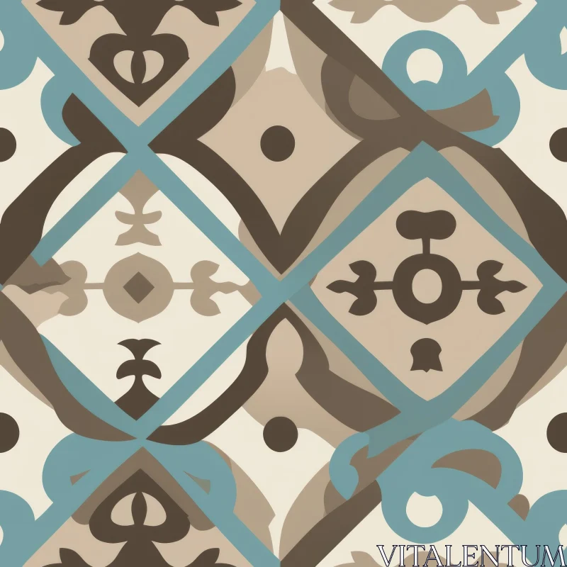 Intricate Moroccan Tile Seamless Pattern for Home Decor AI Image