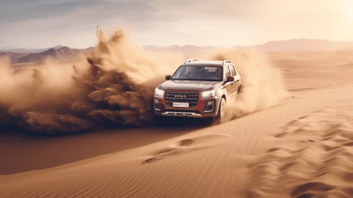 Captivating SUV Adventure in the Desert | Asian-inspired Motifs