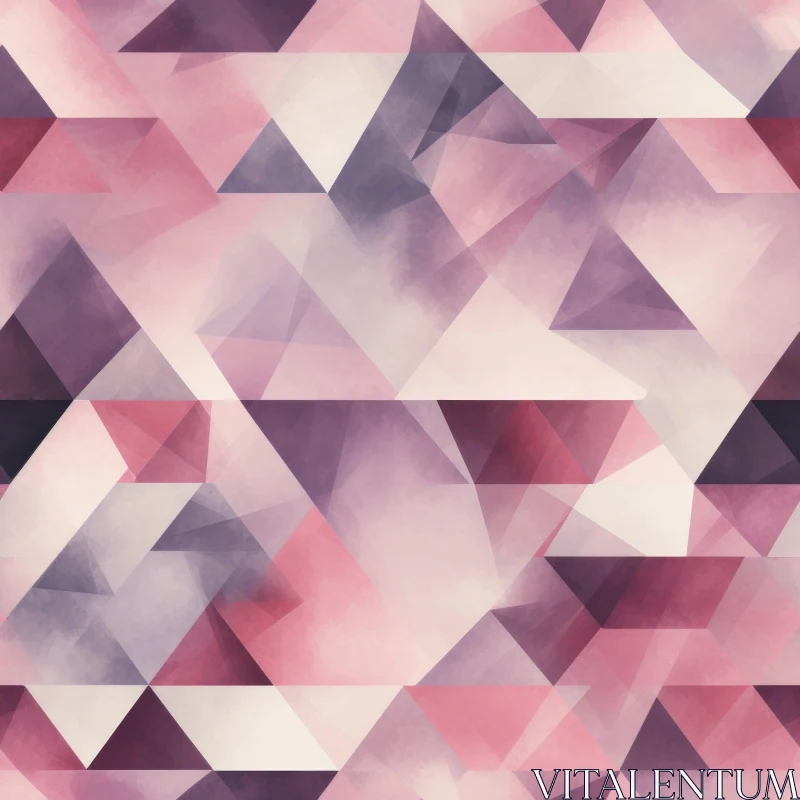 AI ART Watercolor Triangles Pattern - Pink, Purple, White