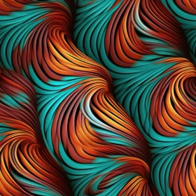 Colorful Waves Seamless Pattern - Rhythmic Flow Design