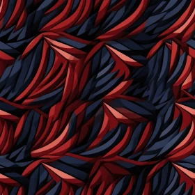 Red and Blue Feathers Seamless Pattern