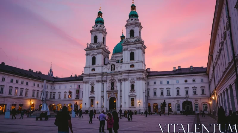 Serene European City at Sunset | Golden Light | Peaceful Escape AI Image