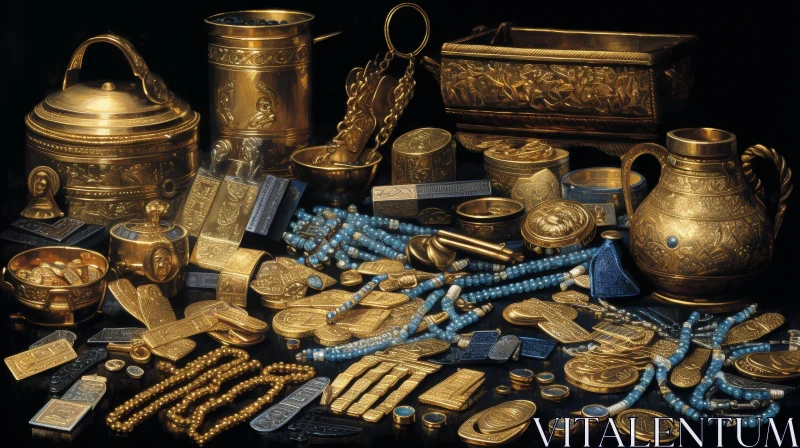 AI ART Ancient Golden Artifacts Collection