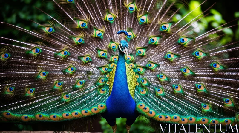 Colorful Peacock Display - Nature's Beauty Revealed AI Image