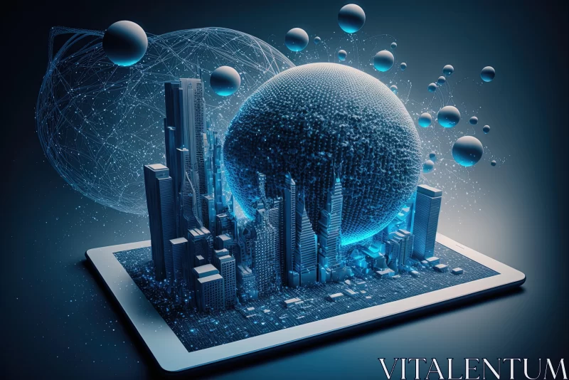 AI ART Futuristic Tablet: Illuminating the Future of Technology in a Delicate Fantasy World