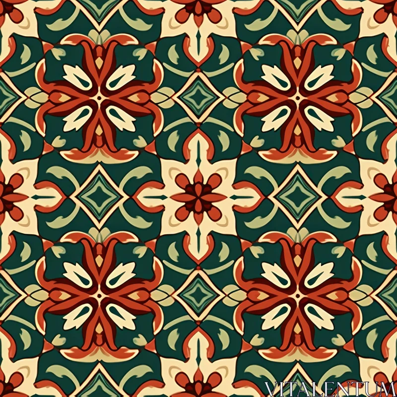 Intricate Moroccan Tile Pattern for Versatile Design Projects AI Image