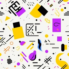 Colorful Abstract Geometric Seamless Pattern