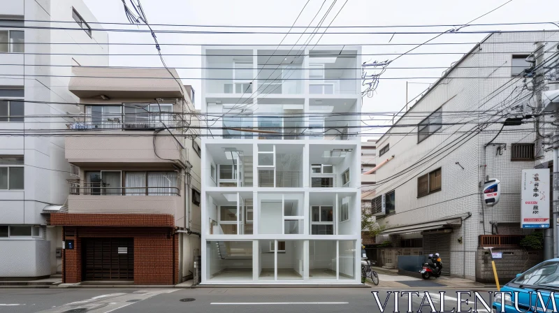 Unique Design: Modern Residential Building in Tokyo, Japan AI Image
