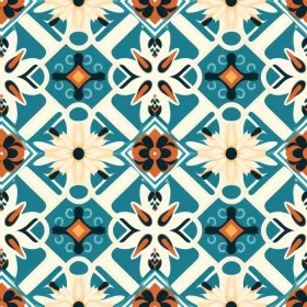Moroccan Tile Pattern - Geometric and Floral Design
