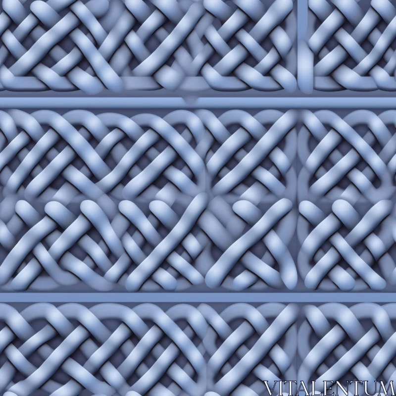 Blue and Gray Celtic Knot Pattern - Seamless Design AI Image