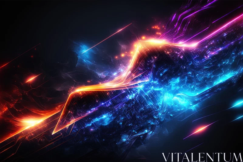 Captivating Abstract Wallpaper with Bright Light and Rays AI Image