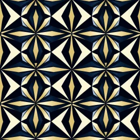 Elegant Blue and Gold Geometric Pattern