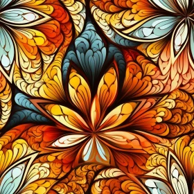 Symmetrical Floral Pattern - Vibrant Design