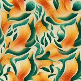 Abstract Floral Seamless Pattern in Cream - Home Decor Design