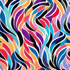 Colorful Waves Abstract Pattern for Fabric, Wallpaper, Decor