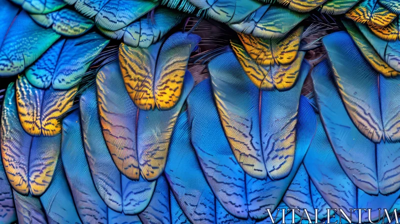 Detailed Parrot Feathers Close-Up AI Image