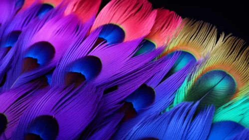 Exquisite Peacock Feathers: A Colorful Close-Up