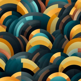 Colorful Circle Pattern - Retro Style Design