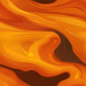 Orange and Brown Swirls Seamless Pattern