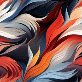 Colorful Abstract Painting with Dynamic Energy
