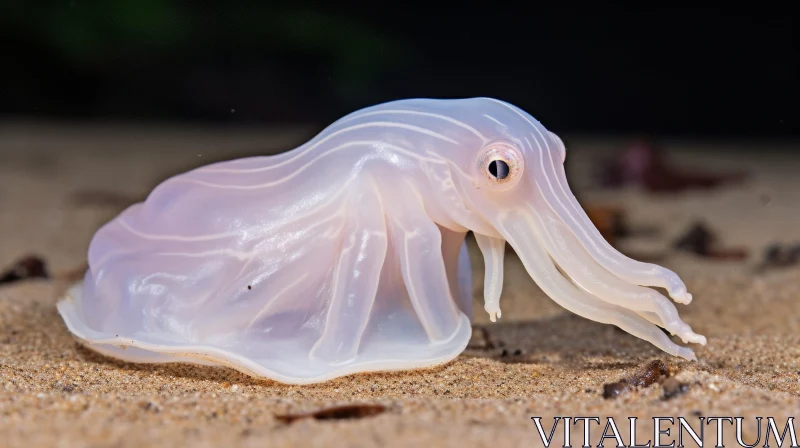 Glass Octopus - Tropical Transparent Marine Creature AI Image