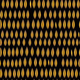 Yellow Leaves Seamless Pattern on Black Background