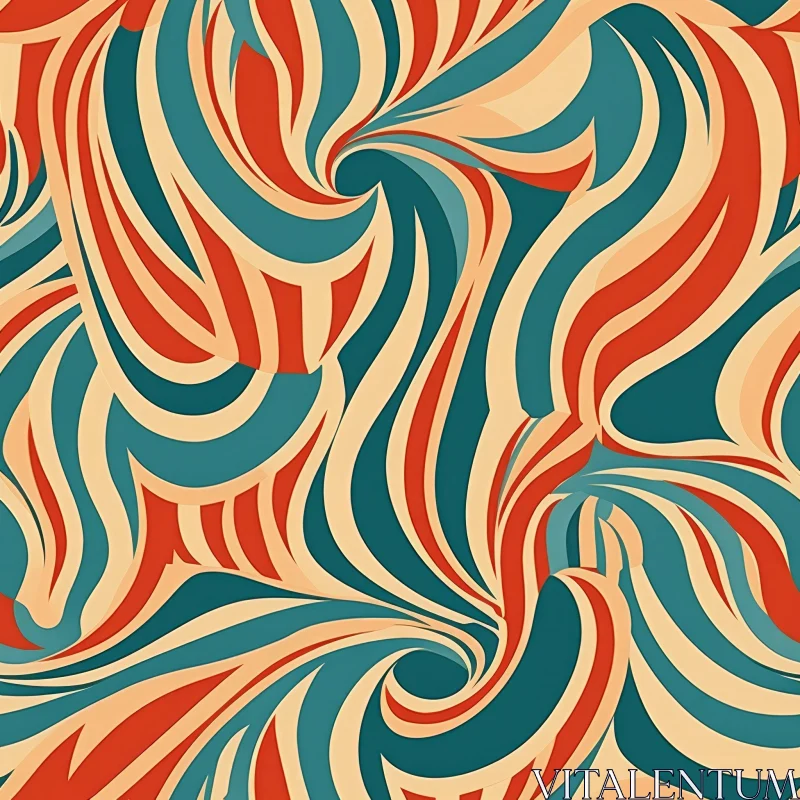Multicolored Wave Pattern for Backgrounds AI Image