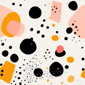 Organic Shapes Abstract Pattern in Beige Background