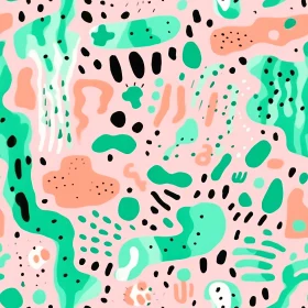 Pastel Abstract Shapes Seamless Pattern - Home Decor & Fabric